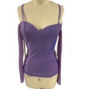 JACARANDA purple mesh top size small
